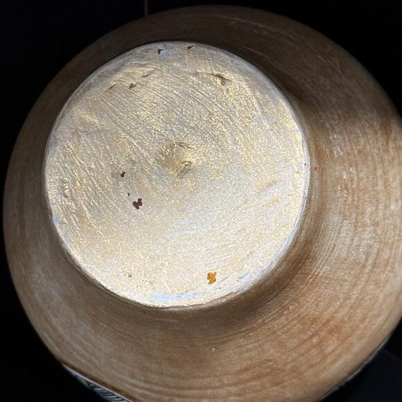 Terracotta Hand Painted Madhubani Matki Shaped Vase, Red, Gold and Black, India - Picture 9 of 10